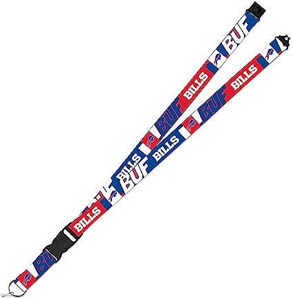 Rico Industries NFL Football Buffalo Bills Umhängeband für Erwachsene, 48,3 x 2,5 cm, Unisex, mit Sicherheitsverschluss – Flash
