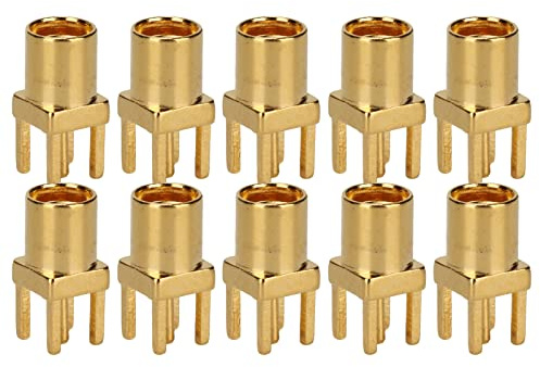 MMCX-Leiterplattenstecker, 10 Stück, 4-polige Klinkenbuchsen, MMCX KE-Stecker, Lötbuchse für die Reparatur von Leiterplatten-Kopfhörerkabeln, Elektronikkabelanschlüsse
