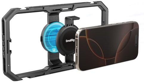 SMALLRIG Universal-Telefonkäfig mit Schnellverschluss, magnetische Smartphone-Video-Rig-Unterstützung für MagSafe, Telefon-Videostabilisator-Hülle für iPhone 16 für Samsung für Huawei und mehr-4299