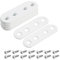 sourcing map 10Pcs Flat Straight Brackets, 55x5mm Iron Brace Plate for Wood Furniture Mending Repairing, White