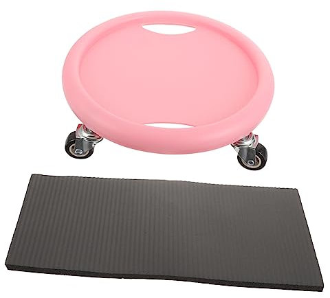 Happyyami 1 Satz Slider-Fitnessgeräte Bauchscheibe Bauchtrainer-Roller Skateboard Rollen Fitness-Gleitplatte Gleitscheibe für das Bauchtraining Sport Fitness-Disc CD Trainingsgeräte Metall