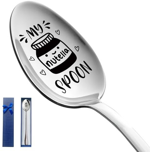 HSSPIRITZ Funny My Null Spoon Engraved Stainless Steel Spoon,Coffee Ice Cream Spoon Birthday Christmas Valentine Thanksgiving Gifts for Women Men Dad Mom Null Lovers