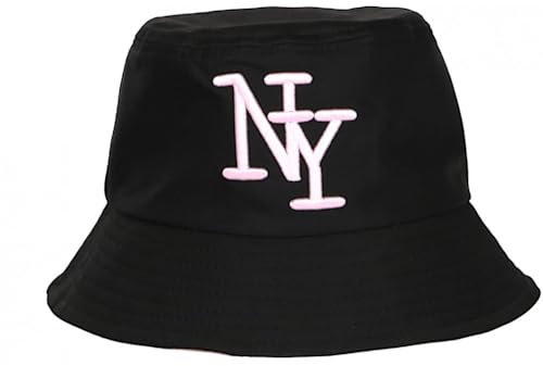 Hip Hop Honour Chapeau Bob Rose et Noir Tendance en Coton Classe Staky - Taille Unique - Rose