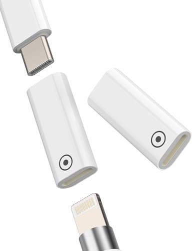 Adaptador Lightning Hembra a Tipo C Hembra (2 Pack) Conversor para Apple Pencil 1 Generacion USB C Cargador Accesorios USB-C Conector Adapter