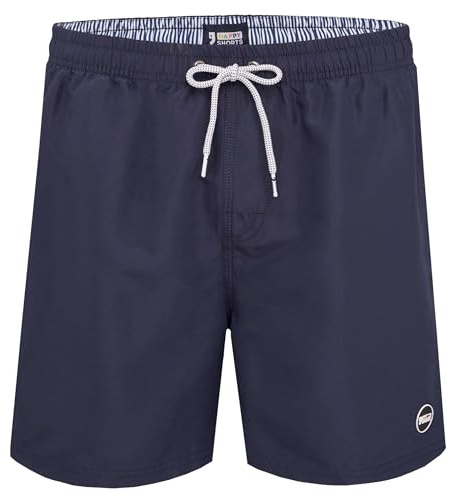Happy Shorts Herren Badeshorts Strandshorts Short Navy S - XXL, Farbe:Solid Navy, Grösse:M