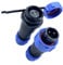 Anschlussstecker Luftfahrtstecker SP13 2 Polig, IP68 2 Pin Lötfreier Aviation-Stecker Wasserdichter und Staubdichter Luftfahrtstecker für Außenlampen Verwendet 250V 13A (14AWG Kabel Schraub-Crimp)