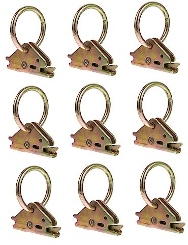 Anneome 10stücke E-Track-zubehör Geschlossener Anhänger Mit Anhänger-zurrgurten Und -zurrringen Inklusive E-Track-Ringen Für Ladungssicherung