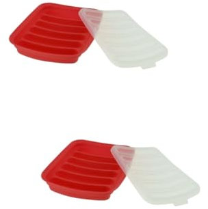 Garneck 12 Rollen Wurstform Silikon pralinenförmchen tosteter silikongießform wurstmaschine Hitzebeständig hausgemachte Hot-Dog-Form de para gelatinas Babywurstform handgemachte Wurst rot