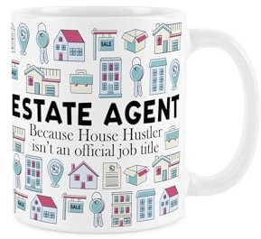 Estate Agent Mug - Humorous Realtor Property Sales Themed Novelty Gifts - Tea/Coffee Hot Drinks White Ceramic Cup Present