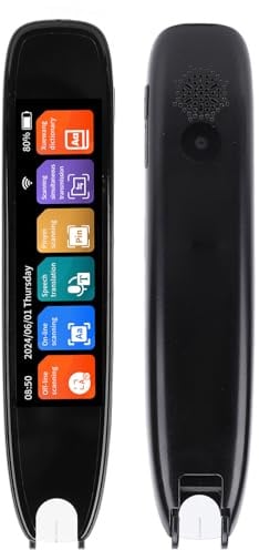 Vikye Scan-Reader-Stift, 2-Wege-Wi-Fi-Text-zu-Sprache-OCR-Digitalstift, 3,69-Zoll-IPS-Touchscreen, 142-Sprachen-Übersetzergerät, Unterstützt Fotoübersetzung