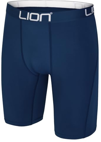 LION SPORTSWEAR Compression Shorts for Football & Sports – Multi-Purpose Base Layer for Men & Kids, Ideal for Gym, Training & Running - Navy | Medium Kids