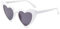 Generisch Damen Herz-Sonnenbrille, Weiß Vintage, Hochzeit Bride, Festival Party, Personalisiert, Herzform, Polarisiert, UV-Schutz