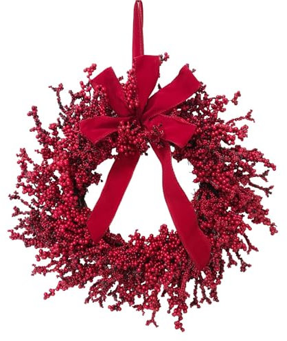 Ghirlanda di bacche artificiali da 50,8 cm per porta d'ingresso e decorazione interna (A)