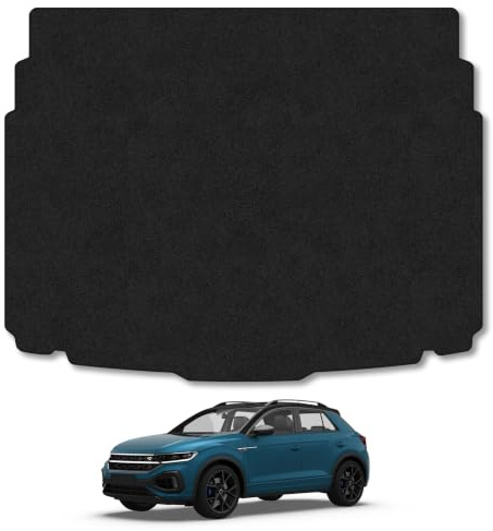 VW T-Roc (2017-2025) Carpet Boot Mat | Black Edge Trim Tailored Fit Boot Liner Full Coverage Protection Accessories Easy Clean Anti Slip Made in the UK