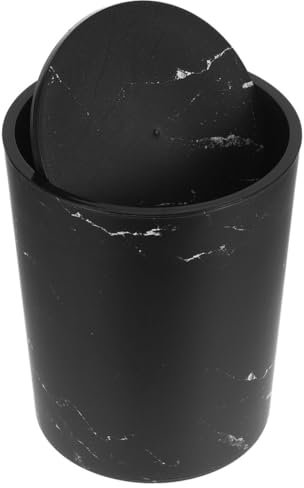 balacoo Pattumiera Stile Marmo Con Coperchio Capacità Per Cucina e Bagno Cestino Decorativo Per Ufficio e Casa Facile Da Pulire e Resistente All Uso Quotidiano