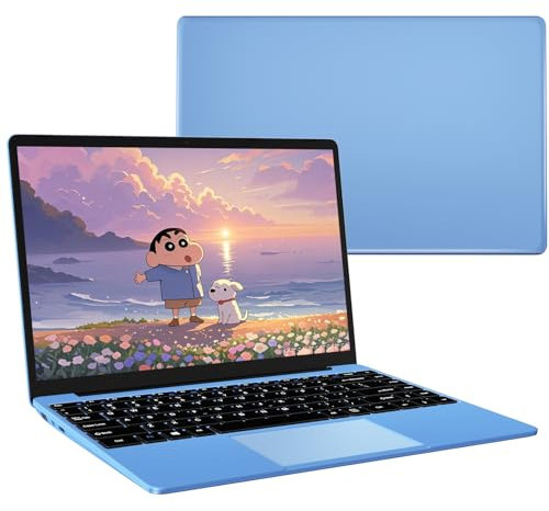 bvate PC Portatile 14 pollici Notebook Win 11 upto 2.8 GHz 256 GB ROM Supporta l'espansione SSD 1TB Celeron N4020 2.4G+5G WiFi 4.2 USB HDMI Tastiera italiana membrana mouse senza fili-Blu-FXJ