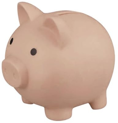 Piggy Sparschwein, Sparschwein für Kinder, Niedlich Plastik Schwein Spardose, Wiederverwendbarer Modern Sparbüchse Münze Spardose für Kinder, Jungen, Mädchen (White pink)