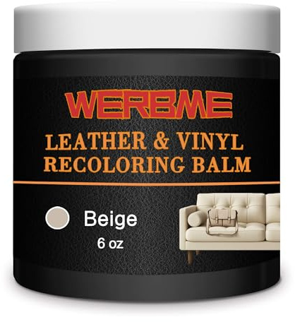 Leder Reparatur Set & Farbauffrischer - 150ml universell einsetzbar für Ledersofas, Autositze, Schuhe | Repariert Kratzer auf Kleidung, Möbeln & Accessoires (Beige)