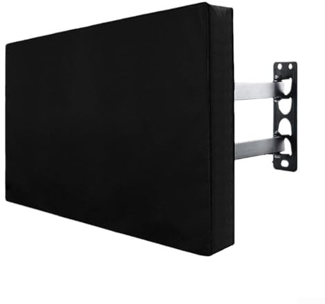 EXTRWORY Cubierta de TV para exteriores, impermeable, a prueba de polvo, 600D, Oxford, negro, se adapta a pantalla LCD LED de 70-85 pulgadas, resistente al viento, diseñada para patio trasero (70-75)
