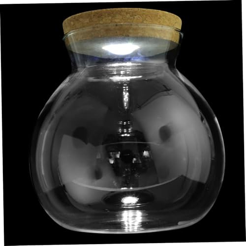 GALPADA Led-glasflasche für Mikrolandschaften mit -Ansicht Integrierter Led-Beleuchtung Multifunktional als Aquarium Pflanzvase und Wohnraumdekoration DIY Ökosystem Flaschengarten für