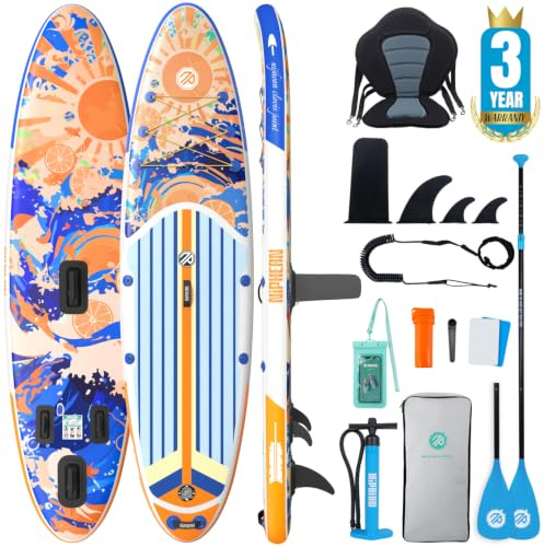 Niphean Stand up Paddling Board mit Sitz und Allem Zubehör, 320cm Paddleboard für Aller Fähigkeitsniveaus, SUP Board 200kg Tragkraft für 2 Personen, Standup Paddle Board for Adults