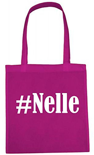 Reifen-Markt Tasche #Nelle Größe 38x42 Farbe Pink Druck Weiss