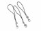 Handyanhänger/Handykette in schwarz mit Karabiner in silberfarben platiniert 10 Stück von Vintageparts DIY-Schmuck
