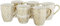 Certified International 26540SET6 Matrix 16 oz. Gold Plated Mugs, Set of 6, 5 x 3.25 x 4.5, Multicolored