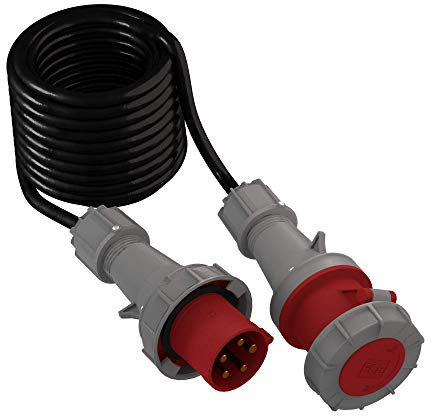 CEE Verlängerungskabel Kabel 400V 63A IP67 wasserdicht Starkstromkabel 5x10mm2 Doktorvolt® 10m