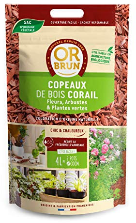 Or Brun, copeaux de bois Corail UAB, pailage, 4 litres