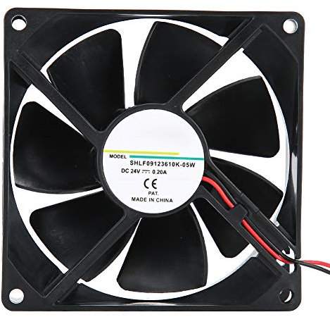 ASHATA Ventilador Ordenador 9 Cm, Ultrasilencioso,Disipador de Calor Líquido de CPU de 24 V 0,20 A,Ventilador de Refrigeración 90 Mm,Bolas Dobles