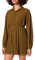 NA-KD Minivestido Plisado Vestido Informal, Verde, 40 para Mujer