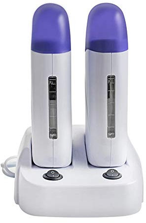 Wax Heater Electric Waxing Warmer Machine Double Depilatory Roll Wax Warmer for Hair Removal Roll-on Hair Removal Wax Machine Hair Removal Kit