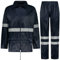 BWOLF Himalaya Impermeabile Unisex Impermeabile Uomo Impermeabile Donna Antipioggia Moto Tuta Antipioggia Giacca Impermeabile + Pantaloni Antipioggia 2 tasche Blu riflettente L