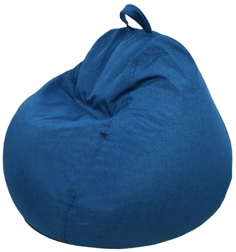 Bananair - Pouf Poire Confortable Rembourré en Mousse, Idéal pour Salon, Chambre ou Coin Cosy - Housse Lavable en Machine, Pouf Facile à Transporter, Parfait pour Enfant (80x70 cm, Bleu)