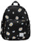 VASCHY Small Backpack for Women, Cute Mini Rucksack Fashion Lightweight Nylon Travel Backpack Purse for Ladies Teen Girls Black Daisy