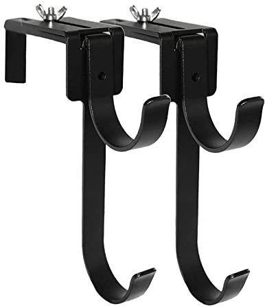 Duiaynke 2 ganchos telescópicos de aleación de aluminio para postes de piscina, vallas de metal de madera, cubiertas de paredes o herramientas de jardín