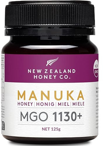 Miel de Manuka MGO 1130+ de New Zealand Honey Co. | Actif et brut | Fabriqué en Nouvelle-Zélande | 125g
