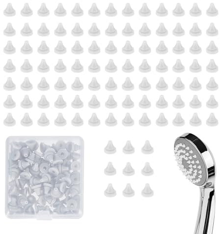 NICENEEDED Ugelli di Ricambio per Soffione Doccia 100 pz, Beccuccio per Ugello in Silicone, Foro di Spruzzo del Soffione Doccia Sostituire Le Parti