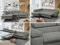 MKS MEBLE Ecksofa Sofa Grau, Wohnlandschaft L-Form mit Schlaffunktion und Bettkasten, Schlafsofa mit Bettkasten, Sofa mit Einstellbare Kopfstützen, Peter L - Grau Struktur - Links Grau