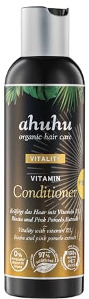 ahuhu VITALITY Vitamin Conditioner (200 ml) – Haarpflege Mit Vitamin B3 & Biotin, Tiefenwirksame Spülung Für Geschmeidigkeit & Glanz, Ohne Silikone & Mikroplastik, Vegan