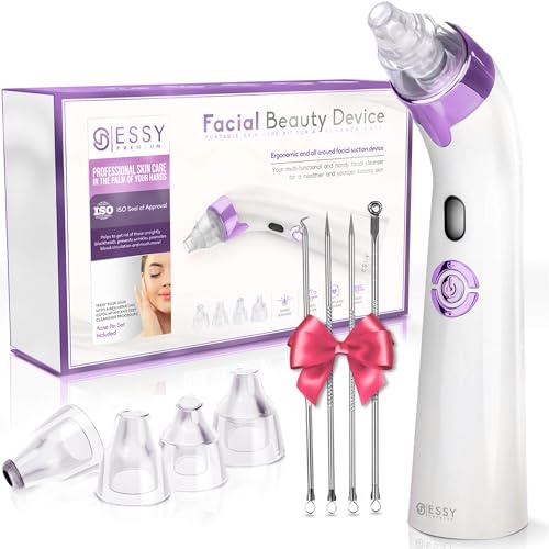 Essy Blackhead Remover Facial Cleanser Machine for Pimple Suction (Purple)