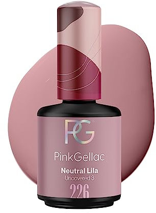 Pink Gellac Vernis Semi Permanent - 226 Neutral Lila 15ml - Vernis à Ongles Gel Pour 14+ Jours de Manucure Impeccable - Facile à Utiliser - Semi Permanent Facile à Enlever