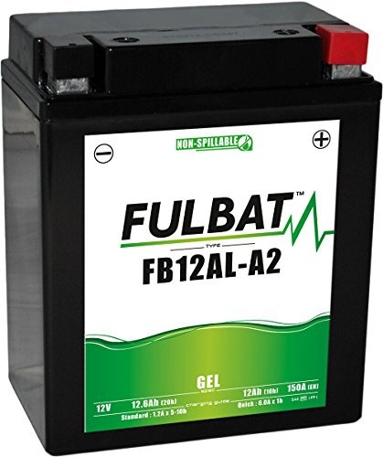 fb12al de A2, gel DIN 51213, yb12al A2 d'fulbat Gel Batterie sans entretien, 134 x 80 x 161 mm
