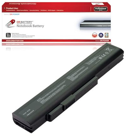 DR. BATTERY A32-A15 A41-A15 A42-A15 A42-H36 Laptop Battery Replacement for MSI CR640 CR640X CX640 CX640DX CX640MX CX640X [10.8V / 48Wh]