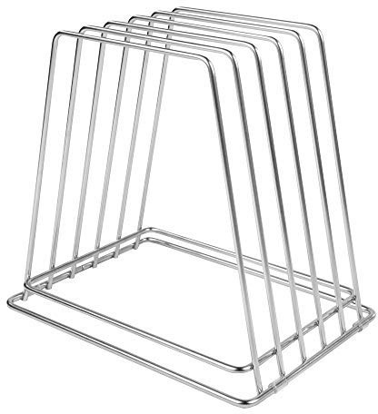 Thirteen Chefs Gewerbe schneidebrett Organizer - Edelstahl-Gestell, kein rost Silber 1 breite Schlitze (5 Slot)