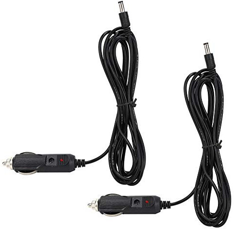 Walfront 2Pcs Autozigarettenanzünder Stecker Universal LED rote Anzeige Auto Steckdose