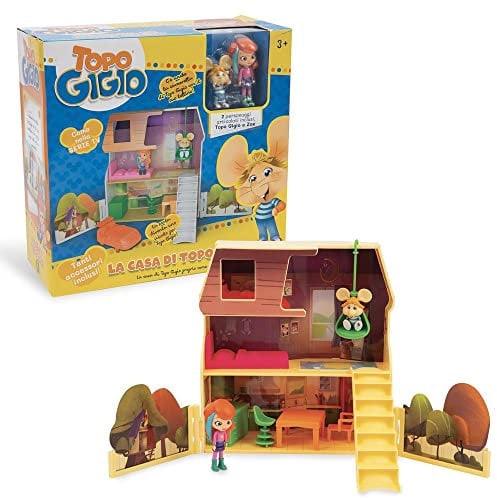 Grandi Giochi TPG02001, TOPO GIGIO, Casa di Gigio con 2 Personaggi inclusi
