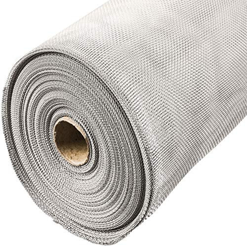 Stahlia Fliegengitter ALUMINIUM B x L: 80x1000CM Fliegennetz Fenster Balkontür Insektenschutz Gitter Lichtschachtabdeckung Aluminiumgewebe gegen Raten,Mäuse,Fliegen