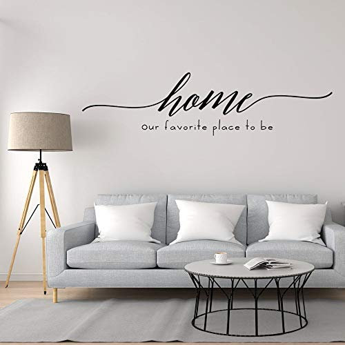 Zdklfm69 WandSticker Wandtattoos Home Unser Lieblingsplatz Wandkunst Aufkleber Worte Aufkleber Haus- und Schlafzimmerdekoration 108x27cm